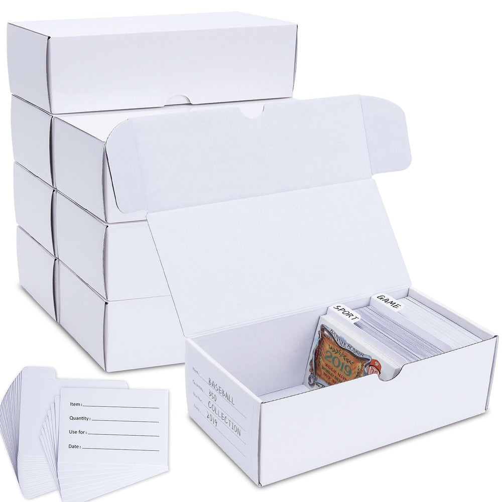 Leyzan 8-pack trading card storage boxes stacked for compact collection organization.