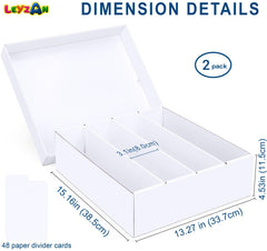 Leyzan card storage box reinforced double-layer design supports heavy stacking.