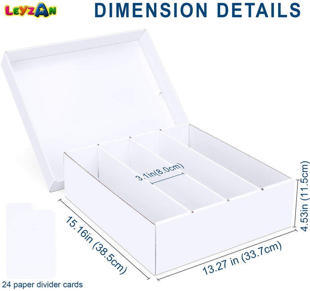 Leyzan interior dividers in action, helps organize cards with writable index tabs.