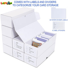 Leyzan eight boxes stacked, demonstrating compact, stackable design