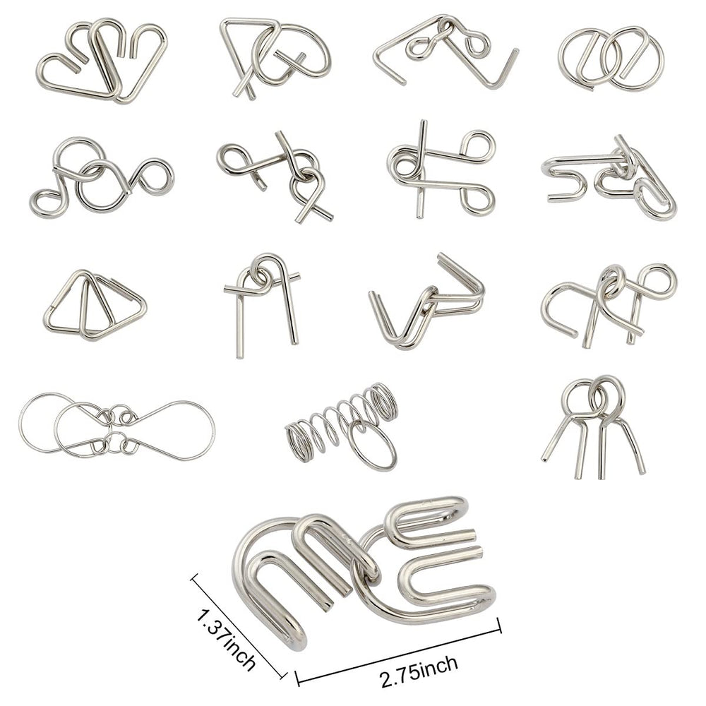 LEZHI IQ Toys Chinese rings puzzle in metallic finish for logical thinking