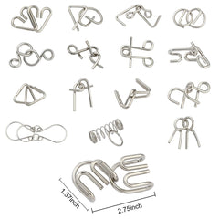 LEZHI IQ Toys Chinese rings puzzle in metallic finish for logical thinking