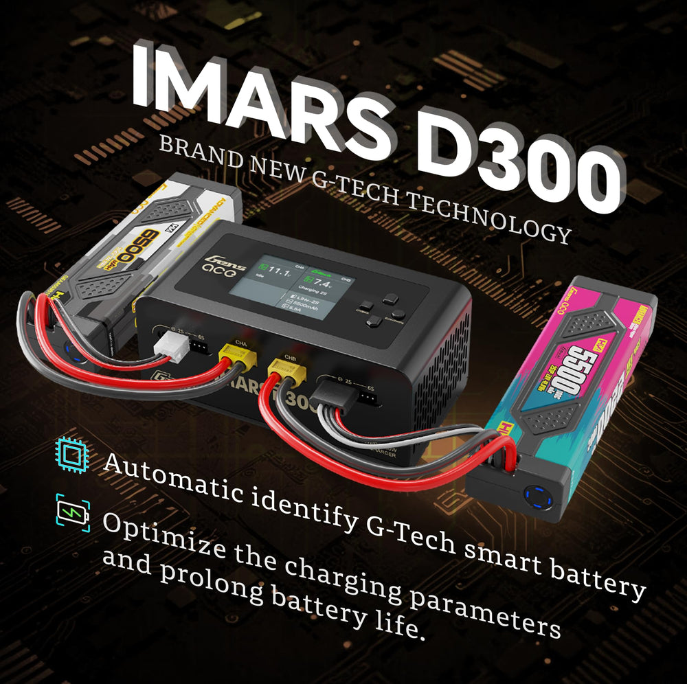 LFisprity IMARS D300 dual charger back view with ports and safety features
