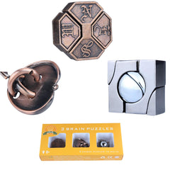 LFLQ brain teaser orange metal hole lock boosts focus during play.
