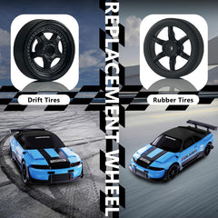LFOLUSU RC drift car two-pack battery for longer sessions