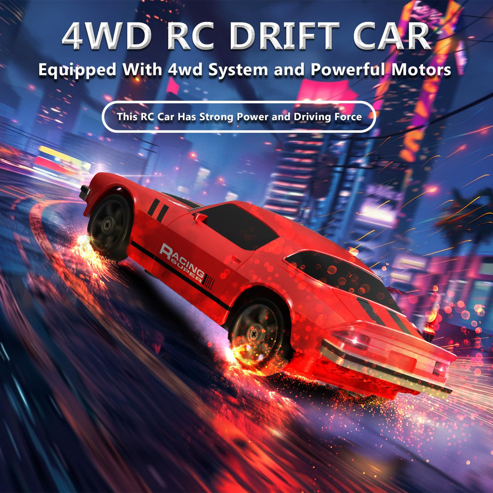 LFOLUSU RC drift car 4WD drive system for strong traction on any surface