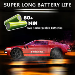 LFOLUSU RC drift car battery life with dual rechargeable packs for longer play