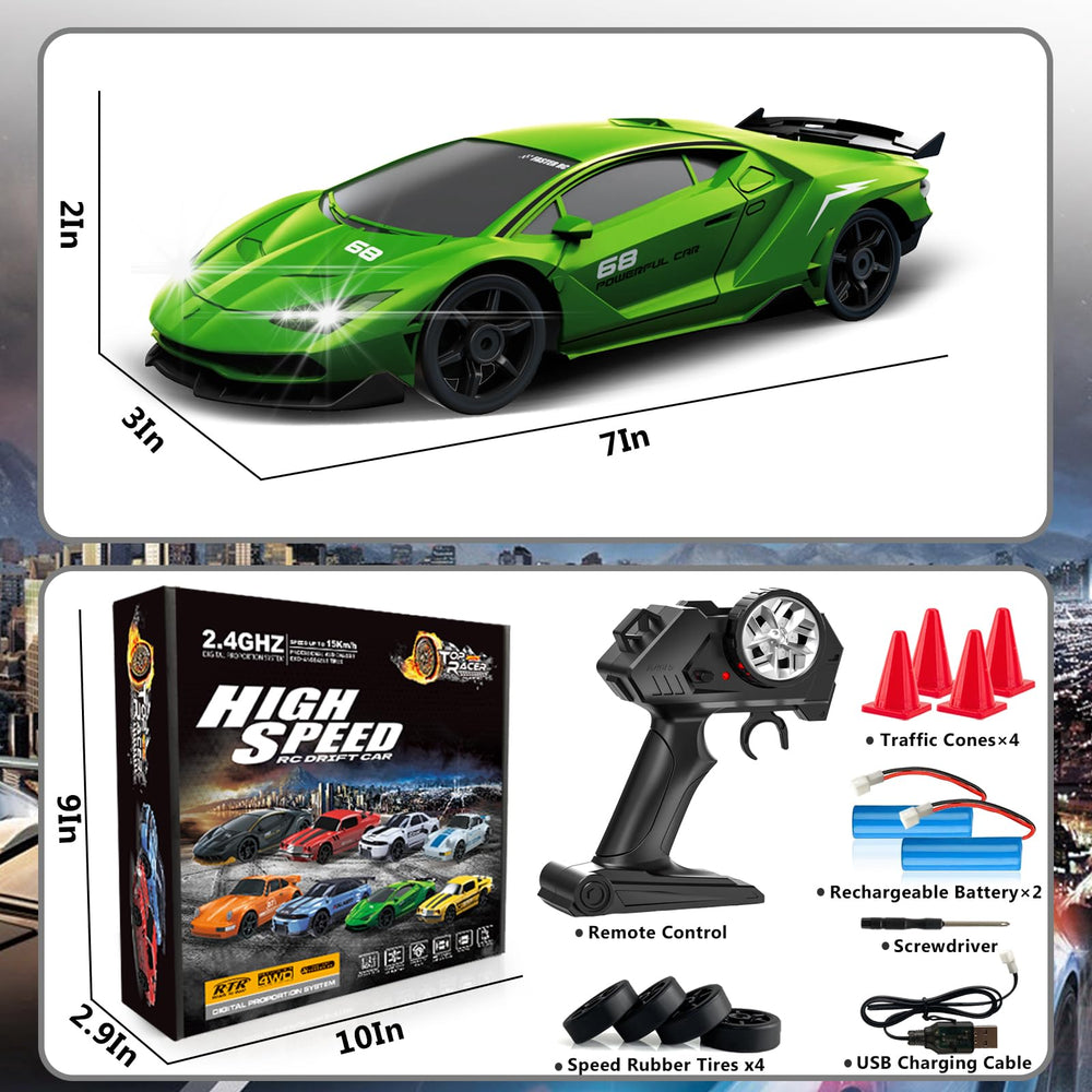 LFOLUSU RC drift car packaging includes a gift-ready display for gifting.