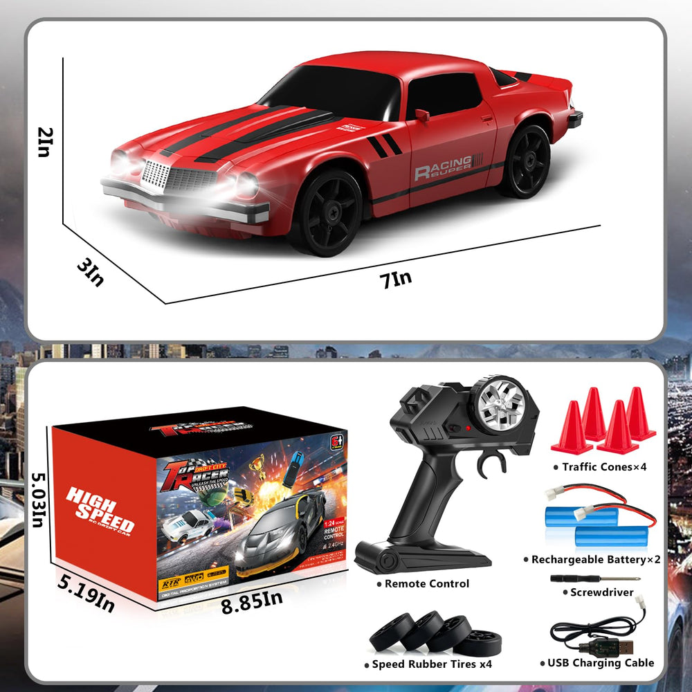 LFOLUSU RC drift car night drift experience ideal for late sessions