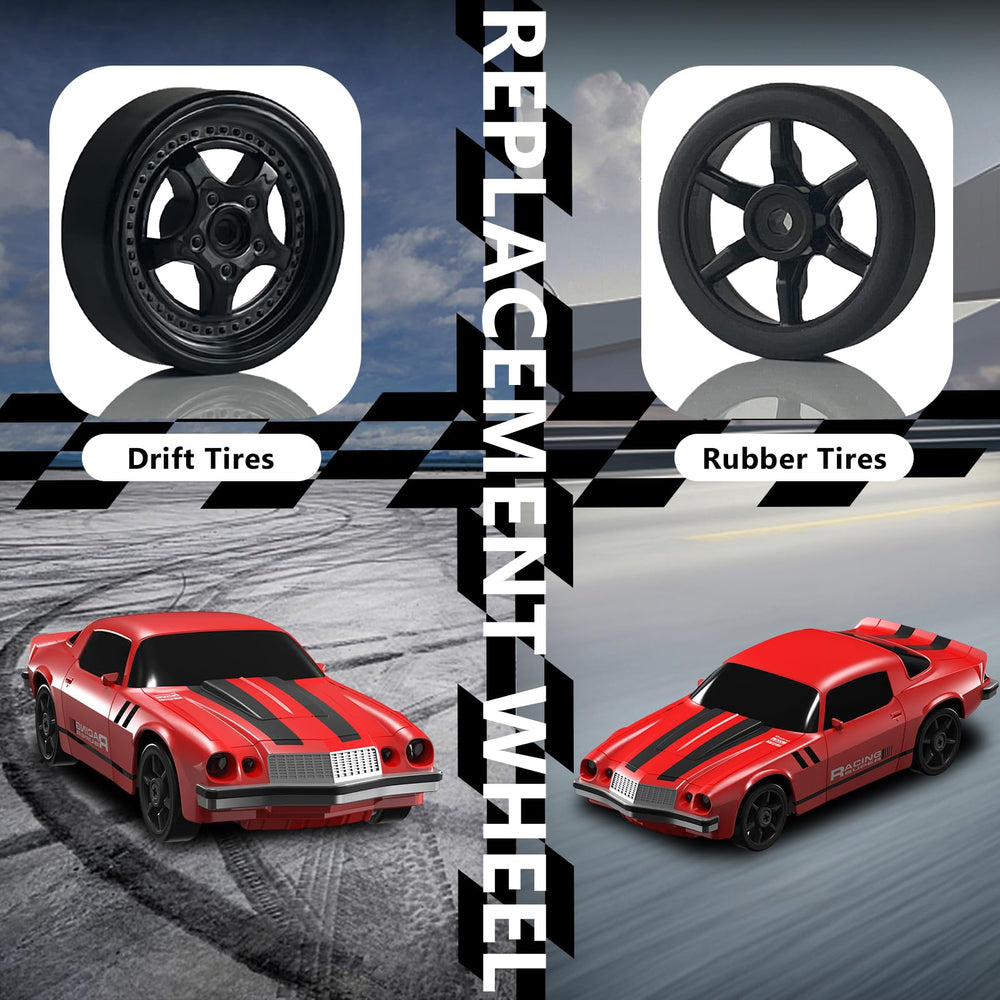 LFOLUSU RC drift car replaceable tires for racing and drifting versatility