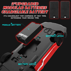 LFOLUSU RC car uses 2.4GHz radio for smooth multiplayer play.