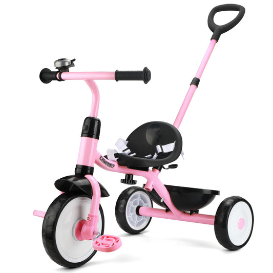 Liberry 2-in-1 toddler tricycle push-handle for guided rides.