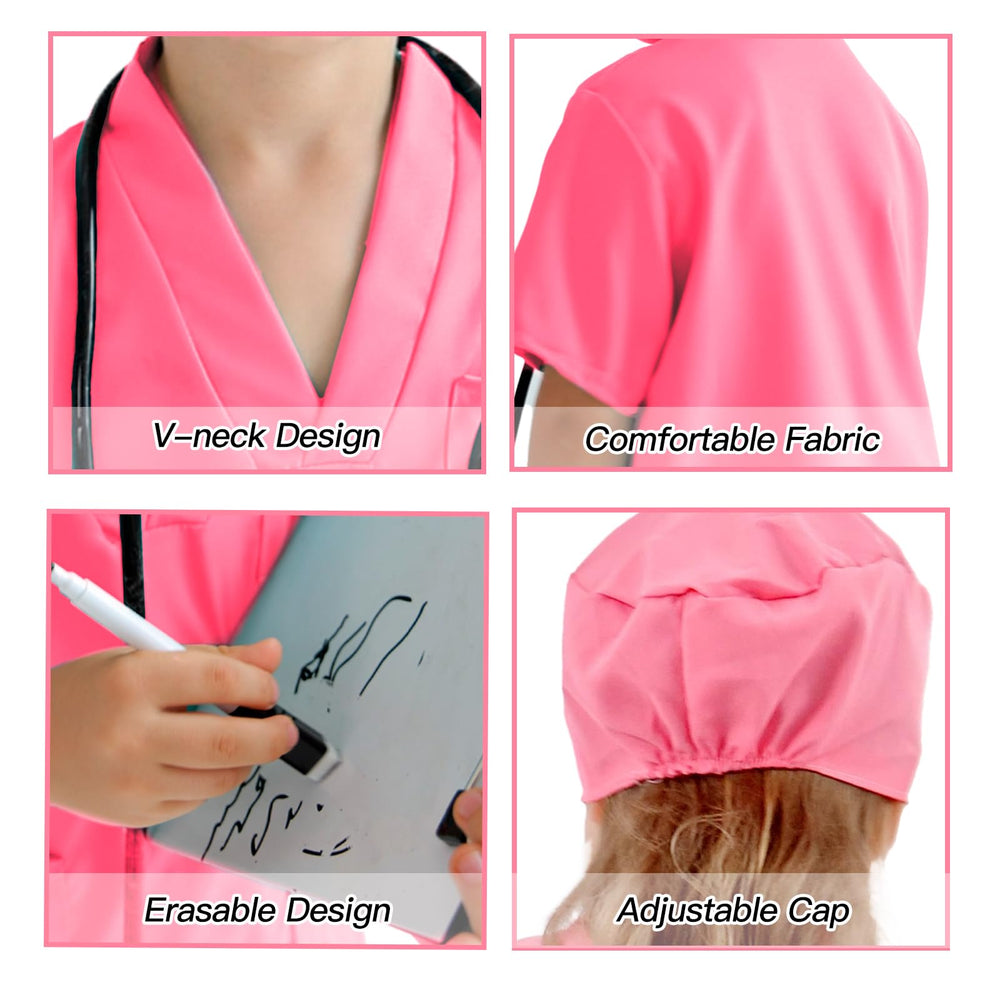 Liberry doctor costume patient chart adds authentic storytelling to play scenarios.