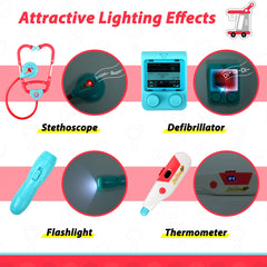 Liberry Doctor Kit defibrillator ECG display for interactive simulation and color learning.