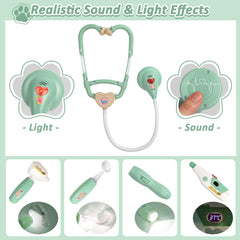 Liberry Doctor Kit stethoscope for realistic heart checks during pretend visits.