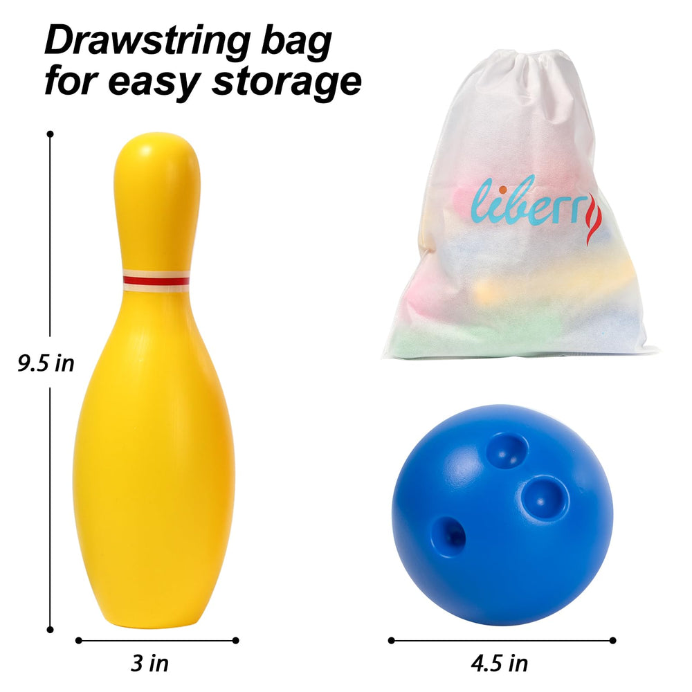 Liberry mesh bag for quick cleanup and storage after play.