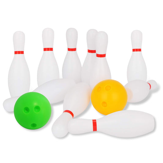 Liberry Kids Bowling Set pins arranged for durable, safe play indoors or outdoors
