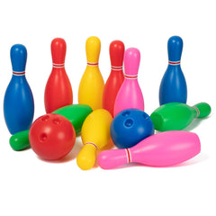 Liberry kids bowling pins in bright colors for indoor play.