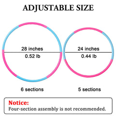Liberry Kids Exercise Hoop pink assembled close-up showing durable plastic for active play