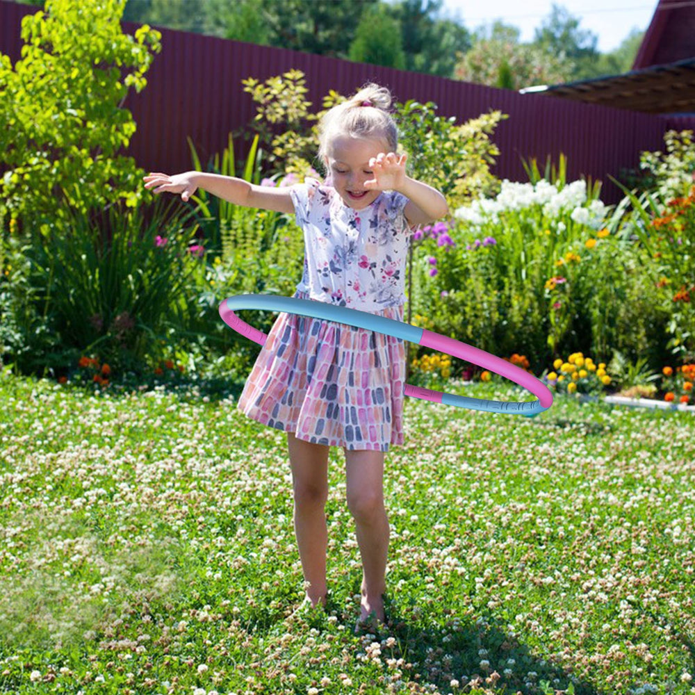 Liberry Kids Exercise Hoop pink shown outdoors for pet training and kid fun