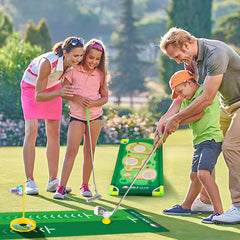 Liberry Kids golf set assembly guide image helps quick setup for play.