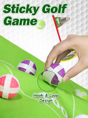 Liberry Kids Golf Set hitting mat enables realistic swings in small spaces.