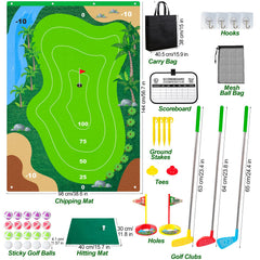 Liberry Kids Golf Set holes and tees create authentic target practice.