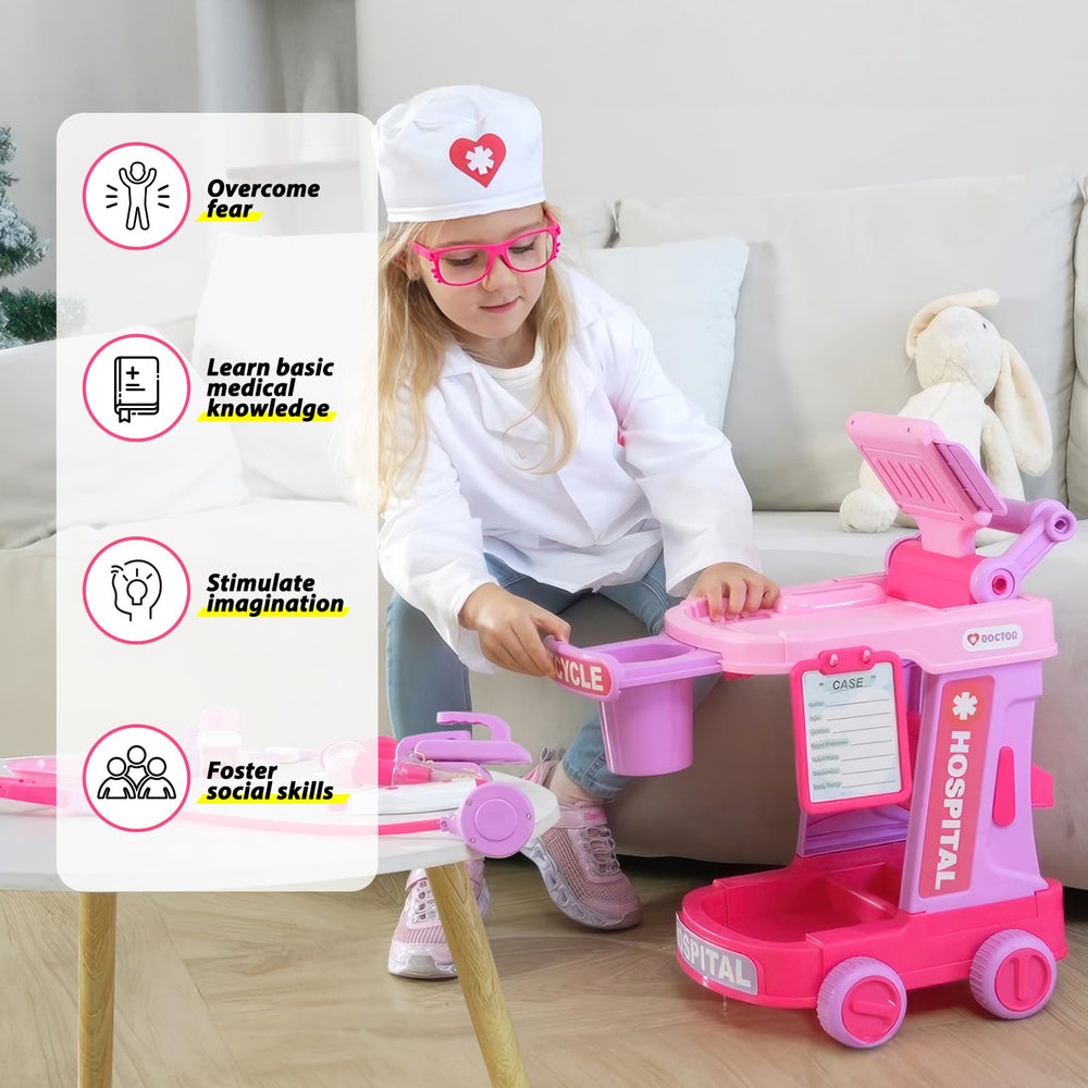 Liberry pink scissors toy set supports creative doctor themed crafts