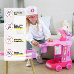 Liberry pink scissors toy set supports creative doctor themed crafts