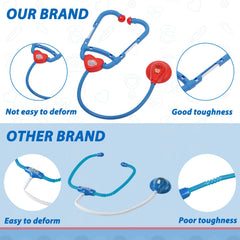 Liberry blue stethoscope paired with cart for hands-on medical role play.