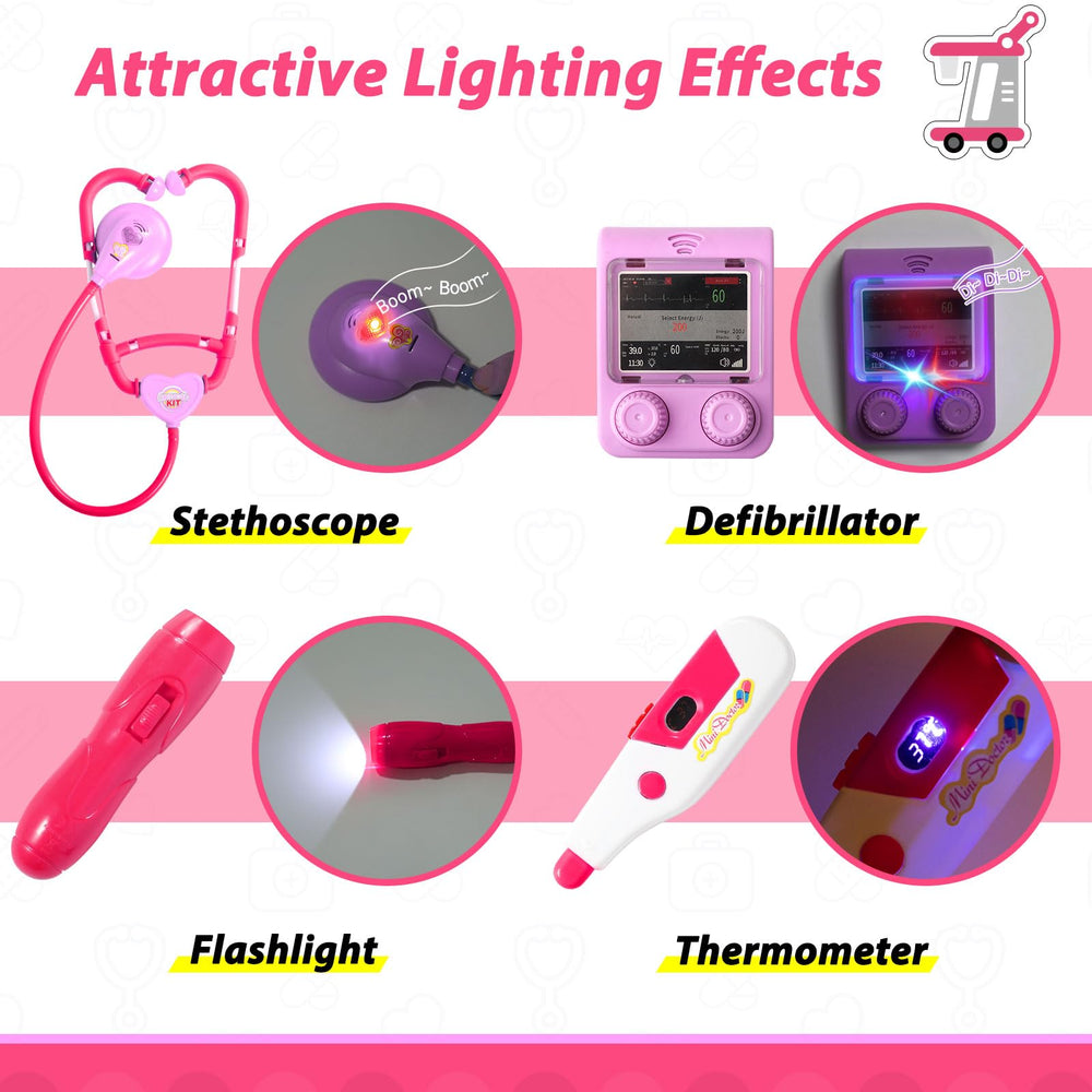 Liberry pink syringe toy enhances role play and fine motor skills