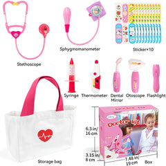 Liberry thermometer with light for engaging diagnostic play
