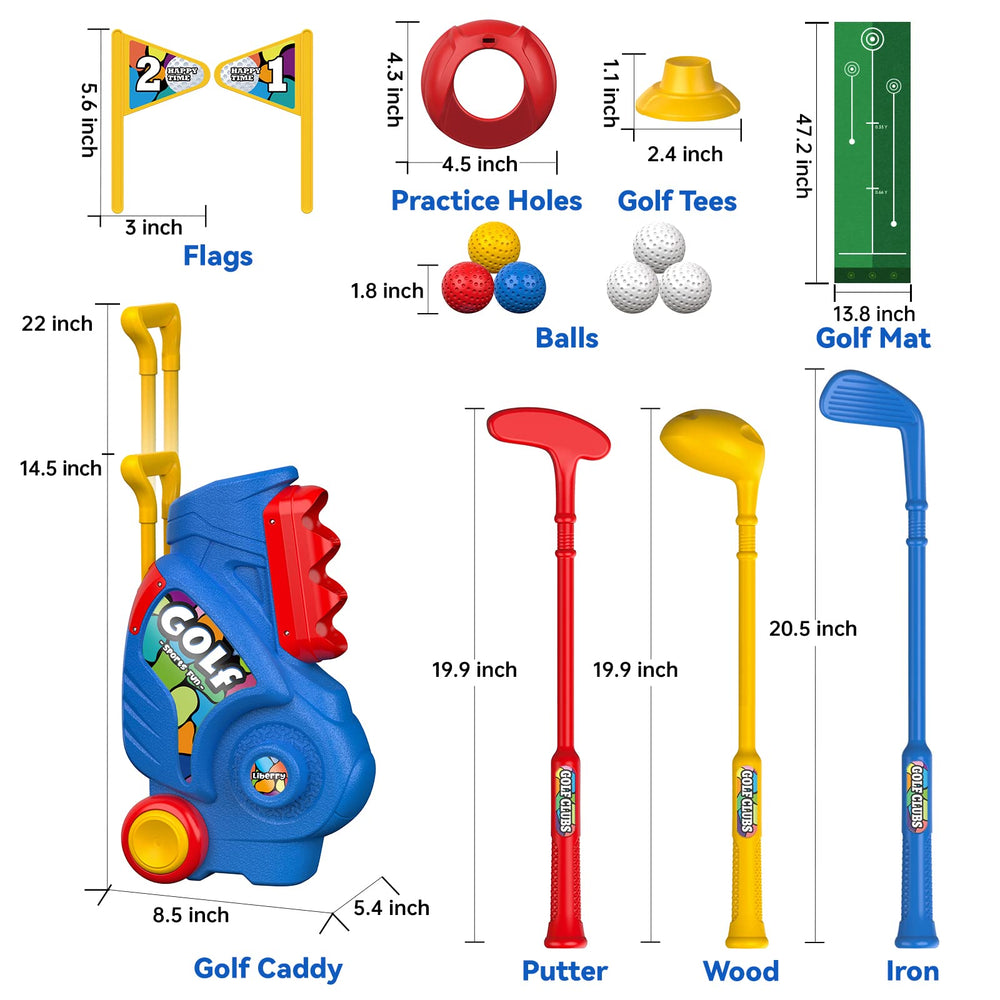 Liberry toddler golf set colorful balls for visual tracking and fun.