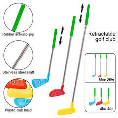 Liberry Toddler Golf Set Iron held by child during mini swing
