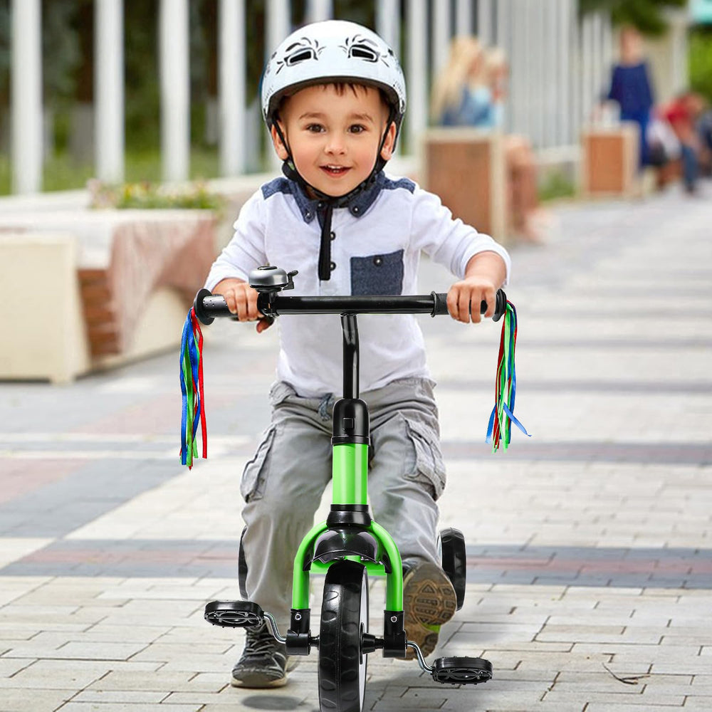 Liberry green tricycle close-up focusing on color and comfort