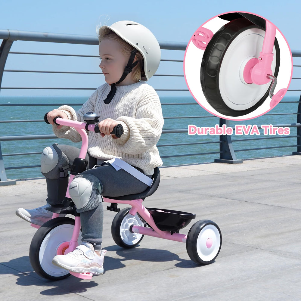 Liberry light-pink finish makes a friendly rider gift.