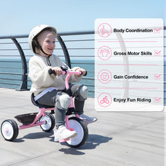 Liberry non-slip handlebars and cozy seat improve grip and comfort.