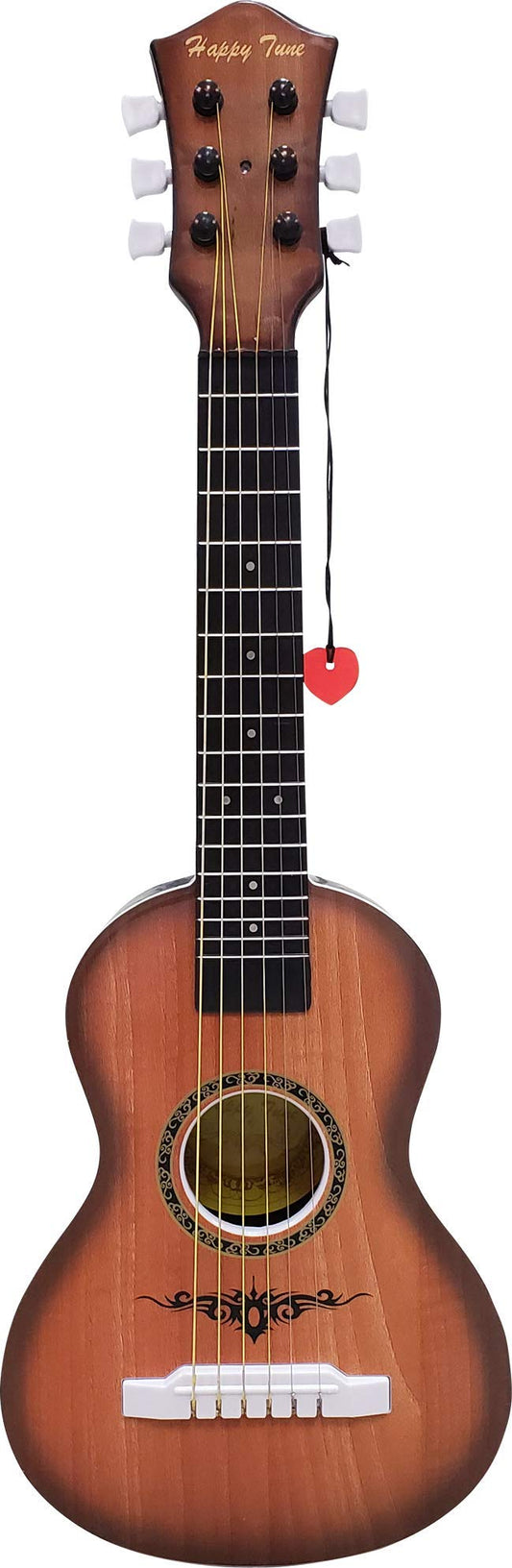 Liberty Imports 23-inch kid guitar front view in walnut for beginners.