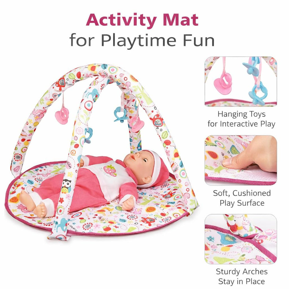 Liberty Imports 5-in-1 doll stroller playset playard for pretend nursery scenes