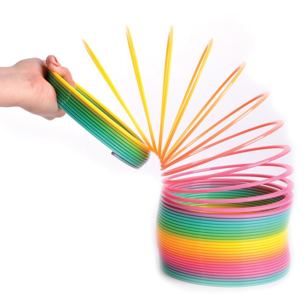 Liberty Imports 6-inch rainbow spring offers super stretchy action for desk tasks and mindful fidgeting