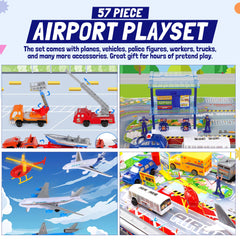 Liberty Imports airport playset fire truck for rescue missions and action.