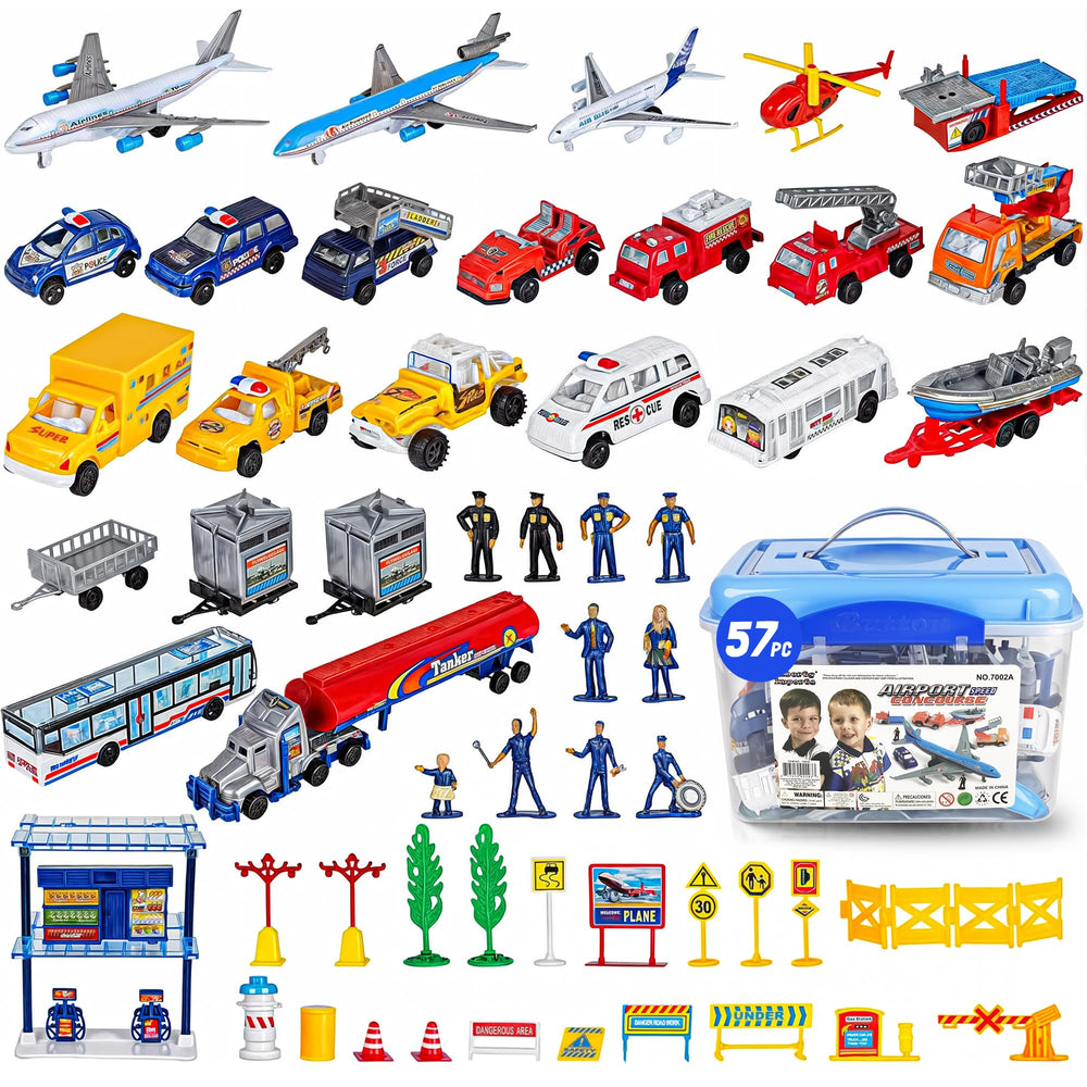 Liberty Imports airport playset plane for endless pretend flights and imaginative storytelling.