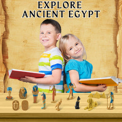 Liberty Imports ancient egypt playset storage case keeps figures organized for travel and classroom use