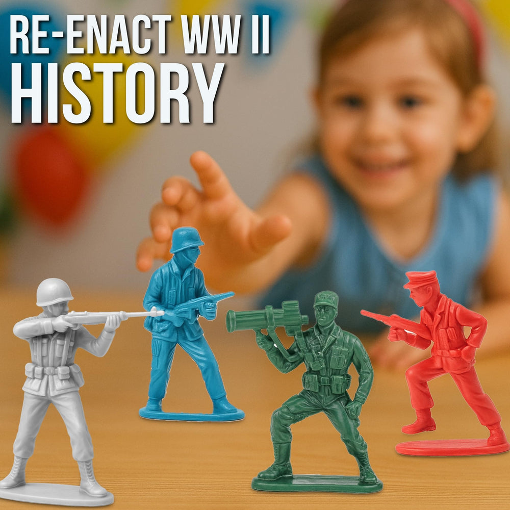 Liberty Imports army men bucket shows a portable storage solution for cleanups.