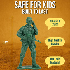 Liberty Imports army men bucket with flags adds authentic flavor to reenactments.