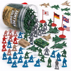 Liberty Imports army men playset bucket with detailed soldiers for imaginative battles.
