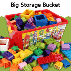 Storage bucket handle on Liberty Imports set makes carrying and cleanup simple