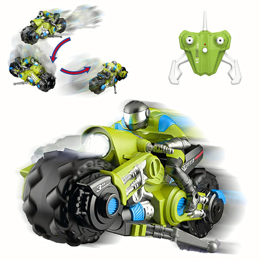 Liberty Imports Cyclone Drift RC Bike front view showing 360° spins and drift potential
