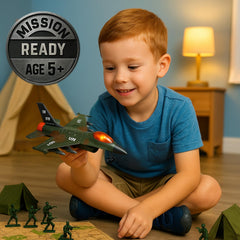Liberty Imports diecast fighter jet toy batteries included for immediate use.