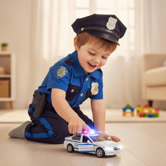 Liberty Imports rubber-tired diecast police car designed for durable long play.